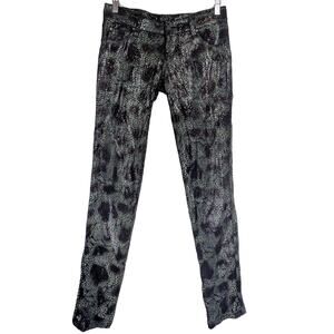 Vintage Tripp NYC Snakeskin Pants Skinny Animal Print Low Punk Emo Goth Y2k 26/3